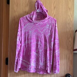 Columbia Pink Patterned Lightweight Hoodie